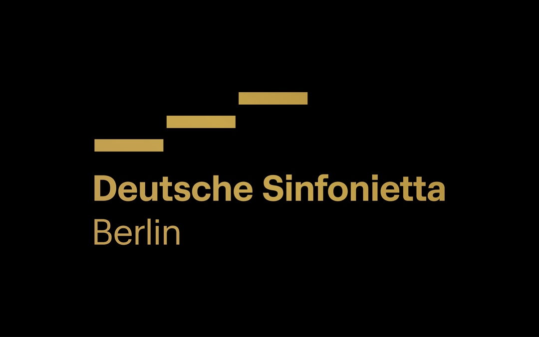 Deutsche Sinfonietta Marke gold auf schwarz